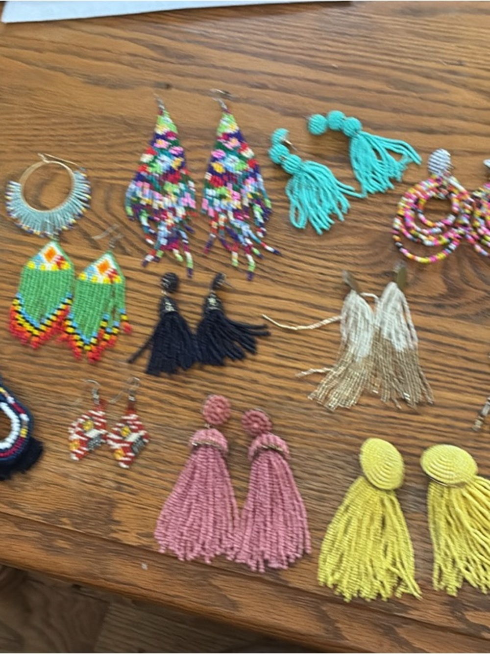 16 pair of beaded earrings